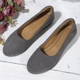 thumbnail image 6 of Gray Female Bow Low-Cut Wedge Shoes Solid Color Versatile For Spring Summer Casual Fashion Comfort Shoes, 6 of 9