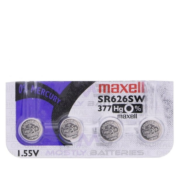 Maxell 377 SR626SW 1.55 Volt Silver Oxide Watch Batteries Factory