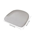 thumbnail image 4 of FEOLGEHLY 16.54x15.75in U-Shaped Linen Dining Chair Cushion, Thick Non Slip Horseshoe Seat Pad for Home Kitchen Office, Deep Gray, 4 of 6