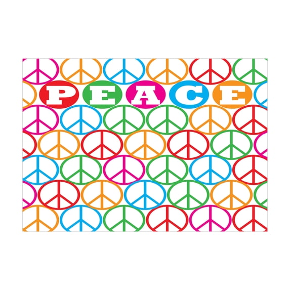 Ambesonne Retro Jigsaw Puzzle, Peace Letters, Heirloom-Quality Fun Activity for Family Durable Cardboard, 1000 pcs, Multicolor