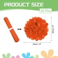 thumbnail image 2 of 20Pcs Paper Pom Poms, 8 Inch Paper Flowers Tissue Paper Flowers Mexican Paper Flowers for Birthdays Party Wedding Orange Red, 2 of 6