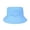 Blue, variant on Solid Coloured Casual Style Sun Hat Features Wide Brim Design Lightweight and Breathable Construction Suitable for Outdoor Travel Settings