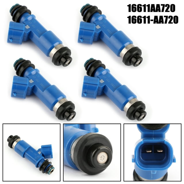 4pcs Dark Blue 565cc Fuel Injectors 16611AA720 For WRX / STI 16611-AA720 2.5L