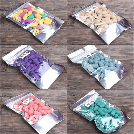 Lavender Incense Cones - 50pcs/bag Natural Sandalwood Backflow Incense Smoke Buddhism Pagoda Tower Indoor Hollow Cones Health Aroma Air Purifying Freshener Aromatherapy Mixed Scents/Lavender/Wormwood/Ocean/Carnation/Mint Opti