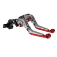 thumbnail image 1 of Palancas de freno y embrague cortas y largas para Kawasaki ZX14R 2006-2017, palanca de freno ajustable de motocicleta, aleación de aluminio, mango de titanio con extremo rojo, 1 of 6