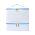 thumbnail image 1 of Caja de almacenamiento de esmalte de uñas, estilo universitario, para guardar y clasificar el cuidado de las uñas, a rayas, para guardar el kit de cuidado de las uñas, bolsa de viaje para herramientas, 1 of 1