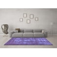 thumbnail image 3 of Ahgly Company Machine Washable Indoor Square Persian Blue Bohemian Area Rugs, 4' Square, 3 of 4