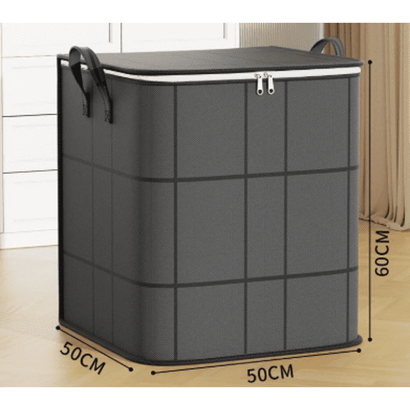 Extra Large Moving Bags Heavy Duty with Zippers & Carrying Handles, 37Gal Oversized Storage Bag Organizer Waterproof Non-Woven Tote for Closet Moving House Dorm Blankets (Black)