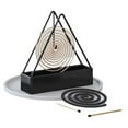 thumbnail image 2 of Coil Incense Burner, Mosquito Coils Holder, Full Metal Triangular Hanging Coil Tray Ash Catcher Storage Bracket, Coil Vertical Stand Support Base for for Indoor Outdoor Camping, 5.11x1.57x5.90", 2 of 9
