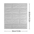 thumbnail image 3 of DIY 3D Brick PE Foam Wallpaper Panel 2PCS 13.7x15.1in Embossed Stone Self Adhesive Wall Sticker Sound Insulation Anti Collision for Bedroom Living Room TV Background Decor, 3 of 3