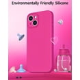 thumbnail image 2 of Compatible with iPhone 15 Case,Upgrade Liquid Silicone,with 2× Screen Protector[Enhanced Camera Protection][Scratch-Resistant Soft Microfiber Lining] Slim Cover Phone Cases (Hot Pink), 2 of 12