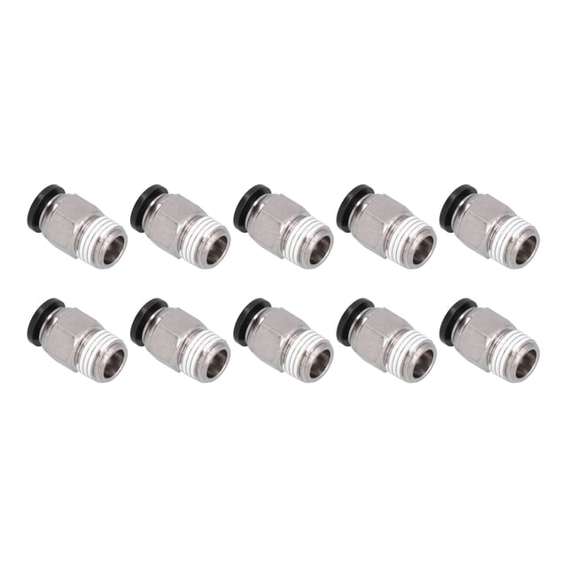 Trachea Connector,Externally Pneumatic Quick Plug Male Thread Straight Through Quick Plug Connector Quick Connect Air Hose Fittings Plug True to Its Promise