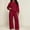 wine, variant on Women's Sweatsuits 2 Piece Set with Long Sleeve Hoodie and Pants for Daily