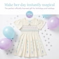 thumbnail image 4 of Disney Frozen Little Girls' Cosplay Short Sleeve Dress Ivory Elsa, 4 of 4