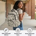 thumbnail image 4 of Bulopur Camo Bow Fish Kids Backpack for Girls Boys Outdoor Fishing Print School Bag Lightweight/Breathable/Durable/Waterproof Multi-Pocket Book Bag for Kids 6-12 Back to School, 4 of 8