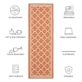 thumbnail image 6 of Safavieh Courtyard Alina Geometric Quatrefoil Indoor/Outdoor Runner Rug, Terracotta/Bone, 2'3" x 8', 6 of 10