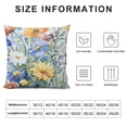 thumbnail image 5 of YINGXI  Square Throw Pillow Covers Pink Floral Blue Yellow White Flowers Pillow Cases Decorative for Home Bedroom Sofa Pillowcases Standard Size 22x22in, 5 of 5