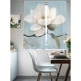 thumbnail image 4 of White Magnolia Sheer Curtains for Living Room Bedroom, Light-filtering Sheer Curtain, Plant Flowers Rod Pocket Voile Window Treatment Drapes, 52’’Wx63’’L, 2 Panels Set, 4 of 7