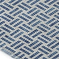 thumbnail image 3 of HomeRoots 677235 8 x 10 ft. Denim Blue & Ivory Geometric Transitional Washable Machine Made Rectangle Area Rug with UV Protection, 3 of 9