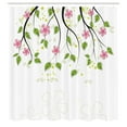 thumbnail image 3 of Ambesonne Floral Shower Curtain, Branch with Flowers, 69"Wx70"L, Pink Green, 3 of 5