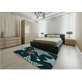 thumbnail image 5 of Ahgly Company Machine Washable Indoor Rectangle Transitional Deep-Sea Green Area Rugs, 3' x 5', 5 of 7