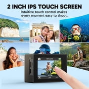 AKASO EK7000 Pro 4K30fps Action Camera with Touch Screen EIS 131ft Waterproof Underwater Camera Remote Control 5X Zoom with Helmet Accessories Kit
