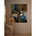 thumbnail image 2 of Wallhogs Vermeer A Young Lady Seated at a Virginal (1670) Poster Wall Mural, 2 of 2