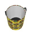 thumbnail image 4 of DouZhe Waterproof Collapsible Large Laundry Baskets, Cartoon Yellow Daisy Flowers Prints Circular Hamper with Handles, 4 of 6