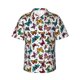 thumbnail image 1 of Balery Colorful Flying Butterflies Camisas hawaianas de manga corta para hombre, camisas playeras de corte holgado, camisas de vacaciones con botones,X-Large, 1 of 7