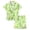 Green, variant on JIAYUE Girl's Children Pajamas Casual Adorable Graphic Print Soft Sleepwear Short Sleeve Turndown Collar With Pockets Top And Pants Comfy Nightwear For Toddlers Bedtime Outfit Loungewear,4-5 Years
