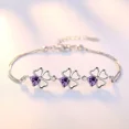 thumbnail image 1 of Pulsera clásica de cristal fino de Plata de Ley 925 para mujer, accesorios de boda para fiesta de diseñador a la moda, joyería de 17CM + 4CM, 1 of 2