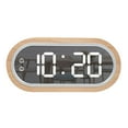 thumbnail image 4 of Xihbxyly Reloj Despertador de Madera, Pantalla Led con Efecto Espejo, Retroiluminación Ajustable, Función de Alarma Doble, Visualización de Temperatura Interior, Modo Nocturno Suave, Decoración Moder, 4 of 7