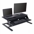 thumbnail image 2 of Stand Up Desk Store Power Pro Electric Adjustable Height Two Tier Standing Desk Converter (Black, 36" Wide), 2 of 4