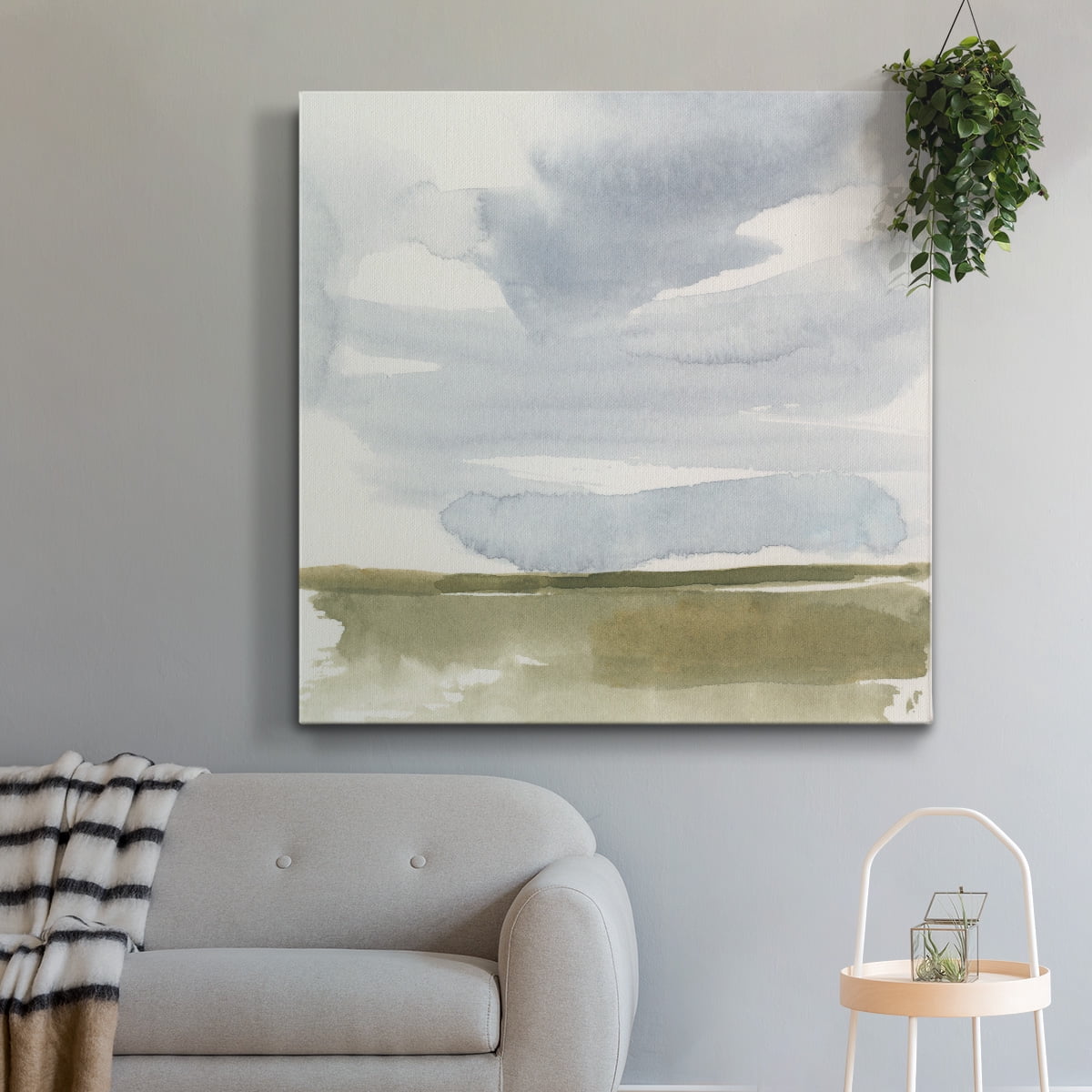 Wexford Home Open Field Sketch I-Premium Gallery Wrapped Canvas, 40" x 40" - Ready to Hang