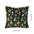 thumbnail image 4 of Boovnll Christmas Pillow Covers 18x18" Soft Faux Fur Xmas Tree Christmas Pillows Invisible Zipper Skin Friendly for Winter Holiday Bedroom Living Room Couch Sofa Xmas Decorations Gifts, Pillow Covers, 4 of 7