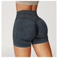 thumbnail image 2 of Pantalones cortos de entrenamiento for mujer, cintura alta, control de barriga, sin costuras, yoga, gimnasio, ciclismo, pantalones cortos activos, 2 of 6