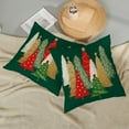 thumbnail image 5 of Christmas Pillow Covers 18x18 Set of 2 Christmas Decor Linen Pillowcase Winter Christmas Decorative Green Throw Pillows Christmas Tree Stars Holiday Decor Outdoor Cushion Covers for Couch Home, 5 of 6