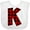 AA-White, variant on Inktastic Red Buffalo Plaid Initial K Boys or Girls Baby Bib
