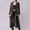 Light Brown, variant on Women's Fashionable Casual Solid Color Long-sleeved Velvet Trench Coat Black L