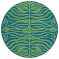 thumbnail image 2 of Addison Rugs Chantille Indoor/Outdoor Transitional Animal Print Green Washable Round Rug, 8' x 8', 2 of 6