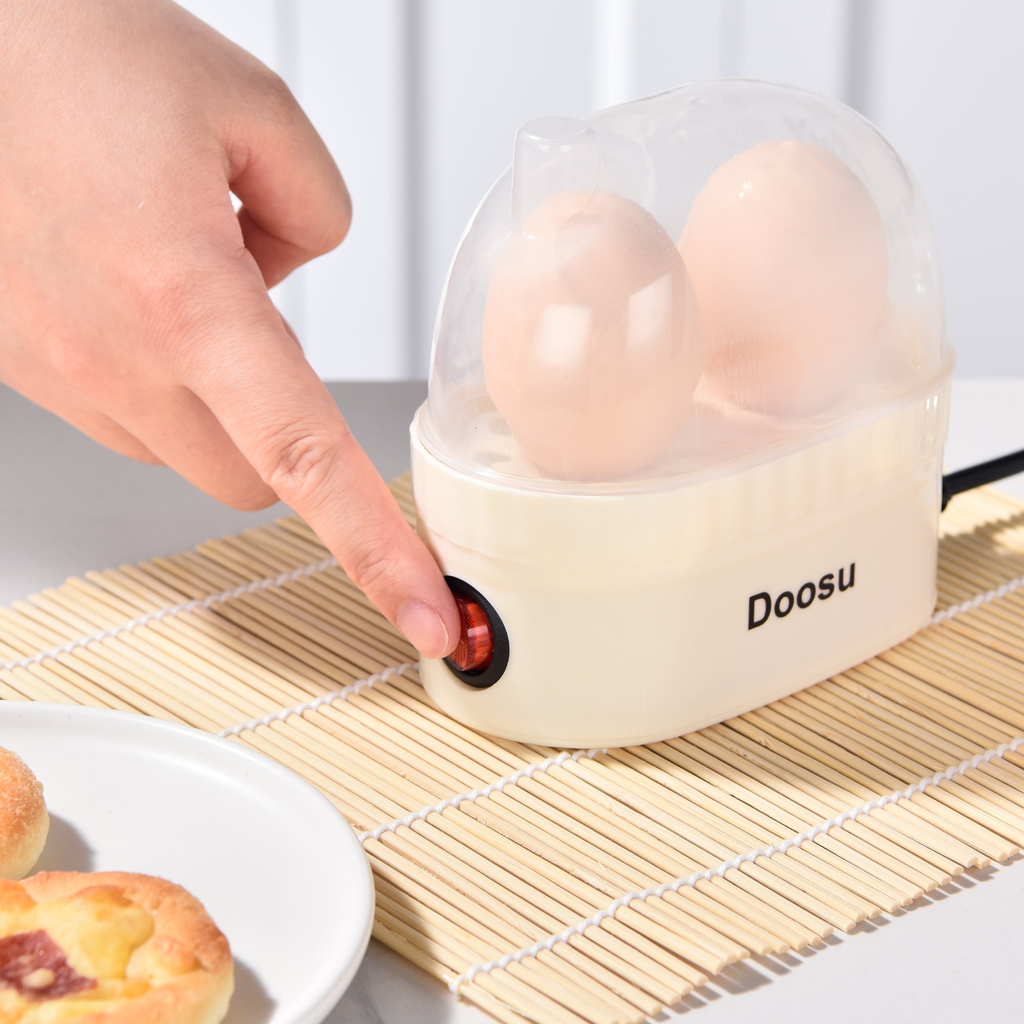 Doosu Electric Egg Cooker - Fast Heating, Easy to Clean, Multiple Food Options