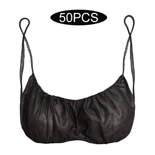 50 piezas de sujetadores desechables no tejidos para mujer, ropa interior desechable para Spa, paquete individual de sujetadores para aerosol