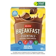 Carnation Breakfast Essentials Powder Protein Nutritional Shake Drink Mix Packets, Rich Milk Chocolate Breakfast Shake, 10 Count