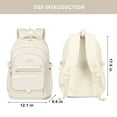thumbnail image 4 of DAKIMOE School Backpack for College High Middle School Fashion Student bag, Cute Aesthetic Teen Bookbag for Teens Women, Beige, 4 of 8