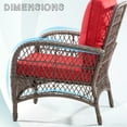 thumbnail image 6 of Meetleisure 6 Piece Rattan Sofa Seating Group with Cushions,Including 4 Chairs,1 Sofa,1 Table,Red, 6 of 7