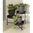 thumbnail image 7 of Kate and Laurel Finn 3-Tiered Plant Stand, 7.25 x 7.25 x 10, Bronze, Decorative Layered Tabletop Plant Stand for Display and Storage, 7 of 7