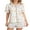 White, variant on FEORJGP Women’s 2 Piece Pajamas Set Ladies Casual Loungewear Short Sleeve T-shirt Bread Print Button Up Shirt Tops + Shorts Set Cute Comfy Sleepwear