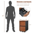 thumbnail image 2 of Costway 2 Drawer Mobile File Cabinet Rolling Filing Cabinet, 2 of 12
