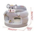 thumbnail image 3 of SDOTXA Cute Cartoon Animal Baby Learn to Sit Chair Cover Only, No Filler Included, Soft Plush Floor Lounger Seat for Toddler Boys Girls, Mouse, 3 of 3