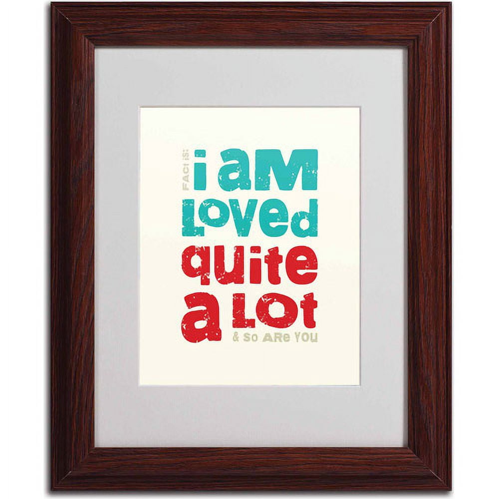Trademark Fine Art "Loved a Lot II" Canvas Art by Megan Romo, Wood Frame